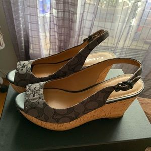 Coach Ferry Signature Platform Wedge Sandal 👡